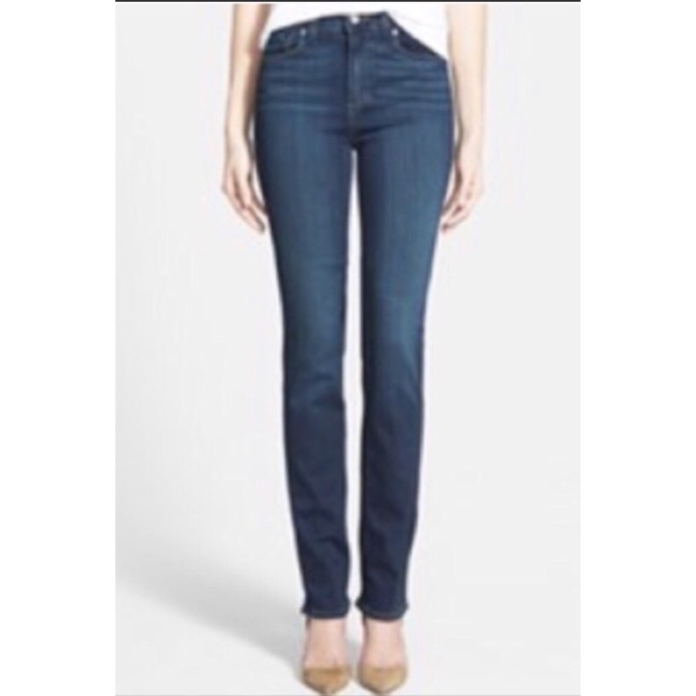 🌻 Paige | Dark Slim Straight Peg Jeans
